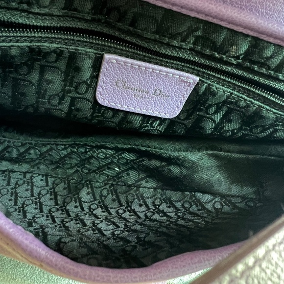 Vintage Christian Dior Lavender Leather Saddle Bag - Picture 13 of 15
